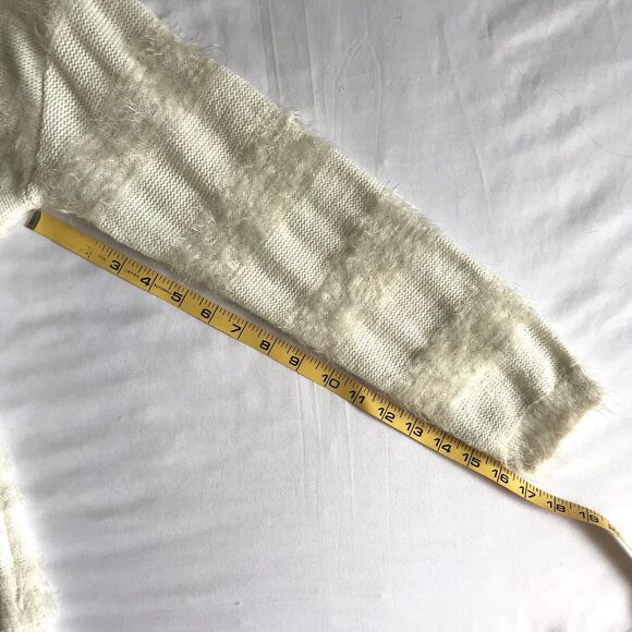 Joseph A. Qu'est 'cequec'est silk? Womens Sz XL Ivory Marshmallow Sweater L/S - Picture 10 of 10